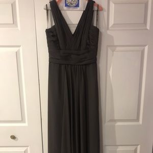 Monique Lhuillier dress Rebecca in charcoal